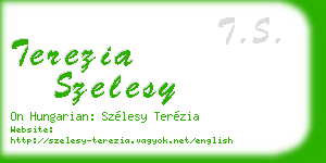 terezia szelesy business card